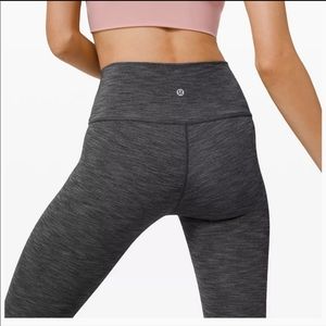 Lululemon Wunder Under Pant (Hi-Rise)Heathered Black EEUC